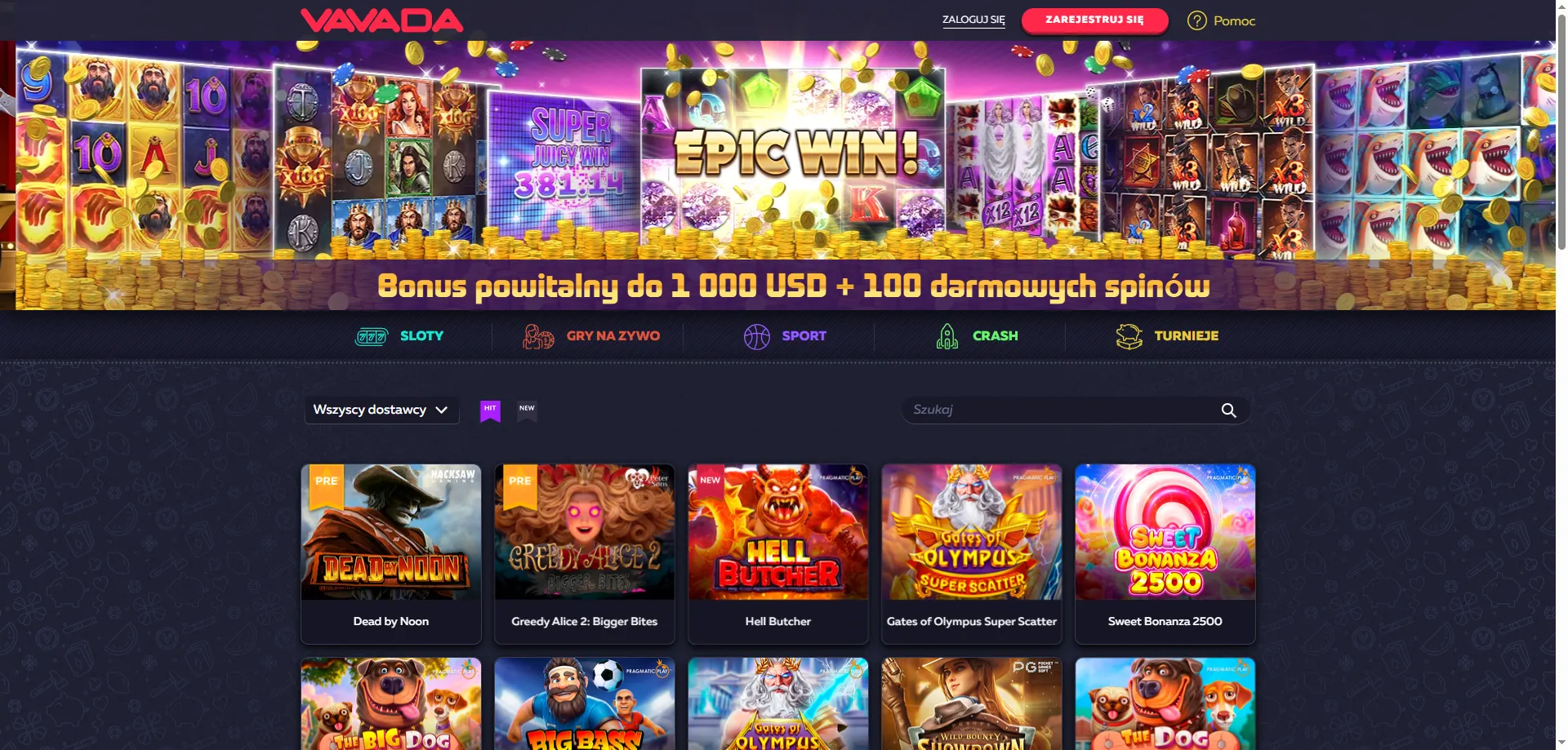 Vavada Casino – kasyno online z ponad 5000 grami dla graczy z Polski